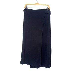 NWT Vince Black Midi Wrap Skirt Style V565383318 100% Pima Cotton Size M